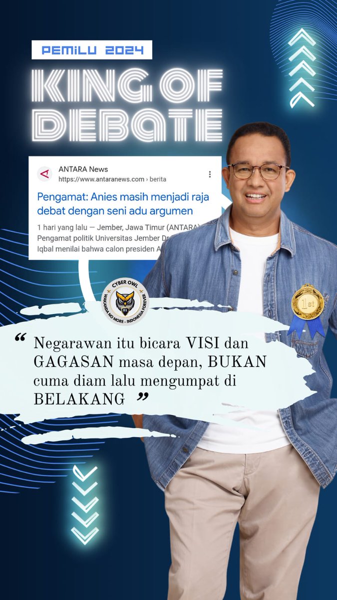 Mdy_Asmara1701's tweet photo. "Negarawan itu bicara Visi dan Gagasan masa depan. Bukan cuma diam lalu mengumpat dibelakang "

#AMINAjaDulu https://t.co/Mts9WVrs4d