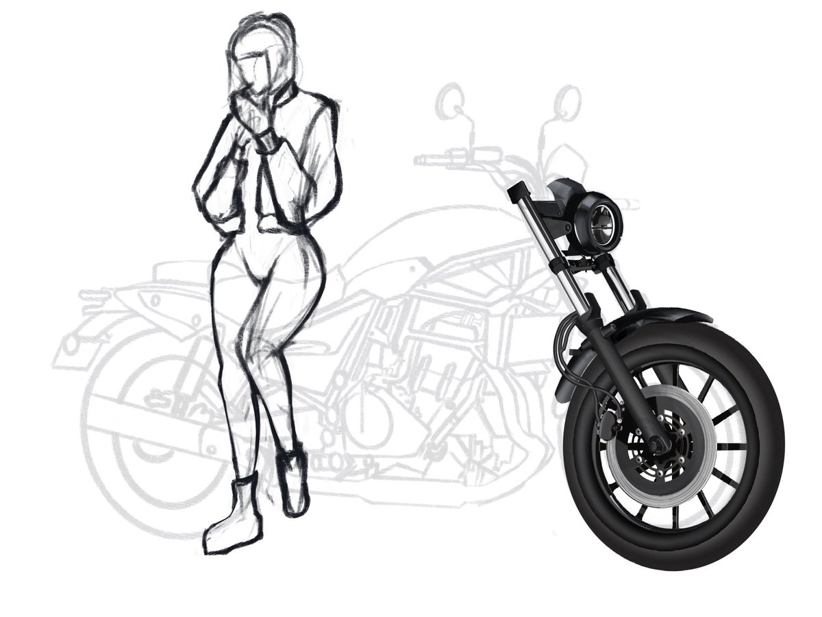 michasonry's tweet photo. バイク描くのむずすぎ
資料鬼ほど用意して挑む https://t.co/Qv10Qd9GYk