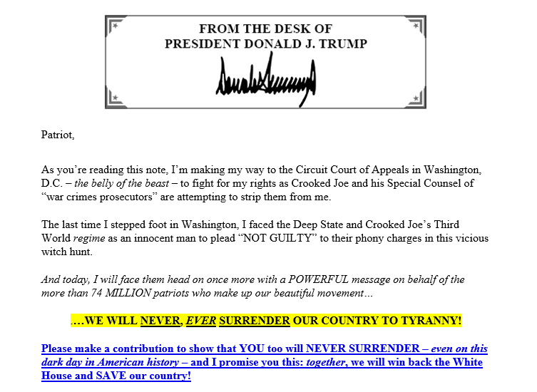 IamVyv's tweet photo. Like moronic father like moronic son! #GrifterInChief is so greedy that he has even got sperm leak #3 in on the game. Pretty much the same BS and lies message from them both, grifting off the same event for the same #Scampac.๐คข๐คฎ๐ก๐คฌ https://t.co/gE3CcefxP6