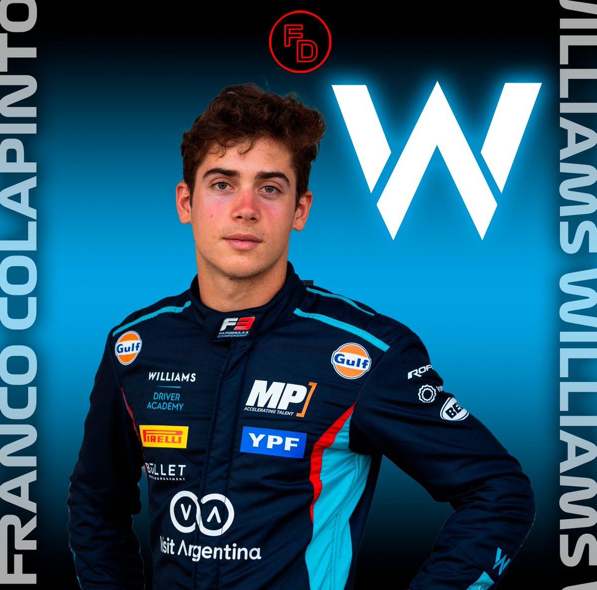 💣 ¡BOMBAZO! FRANCO COLAPINTO sería piloto de WILLIAMS en 2025.

👉 Compartiría equipo con Kimi Antonelli como parte del plan de Mercedes para convertir a Williams en un equipo que forme a jóvenes pilotos.

🇦🇷 Sería el primer piloto argentino desde 2001 en disputar el Mundial de
