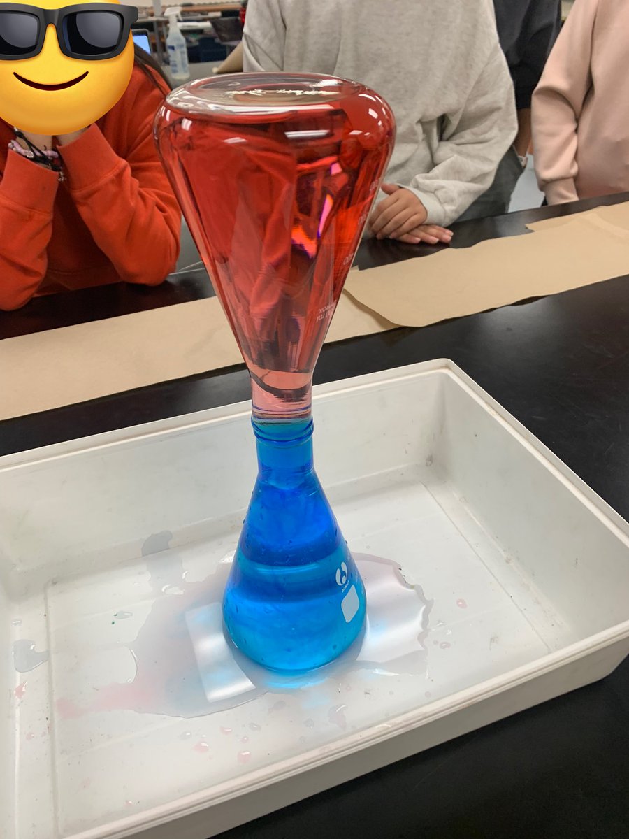 Ss explored convection in our science class today! We explored why the warm water and cold water would not mix.