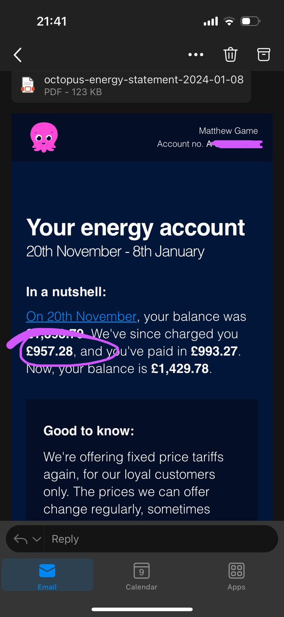 matt_game's tweet image. In 7 weeks our @bulbenergy electricity cost has been £957.28. Because we have a @MitsubishiUK @Ecodanheating #EcoDan #AirSourceHeatPump @MartinSLewis How can this be sustainable? Our electricity costs more than the mortgage. #Bulb #MartinLewis @ITV #MartinLewisMoneyShow #Energy