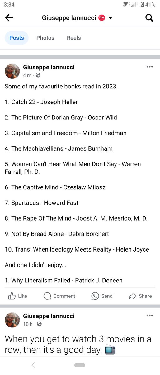 Some of my favourite books read in 2023.

1. #Catch22 - #JosephHeller

2. #ThePictureOfDorianGray - #OscarWild

3. #CapitalismandFreedom - #MiltonFriedman

4. #TheMachiavellians - #JamesBurnham

5. #WomenCantHearWhatMenDontSay - #WarrenFarrell, #PhD.

6. #TheCaptiveMind -...