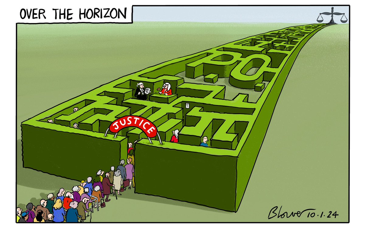 Telegraph cartoon 10.1.24 #PostOfficeScandal #Horizon #JusticeForPostMasters @Telegraph