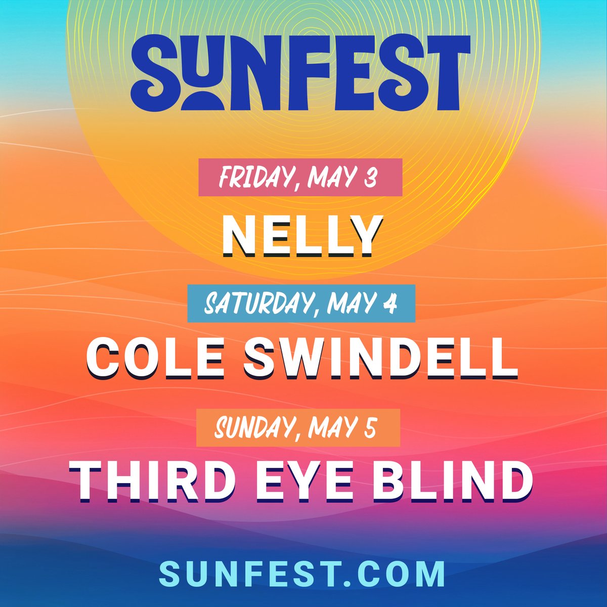 FLORIDA, we are playing SunFest on May 4th 🤝 Can’t wait to see y’all! Tickets On Sale Now: bit.ly/2rfZHWt