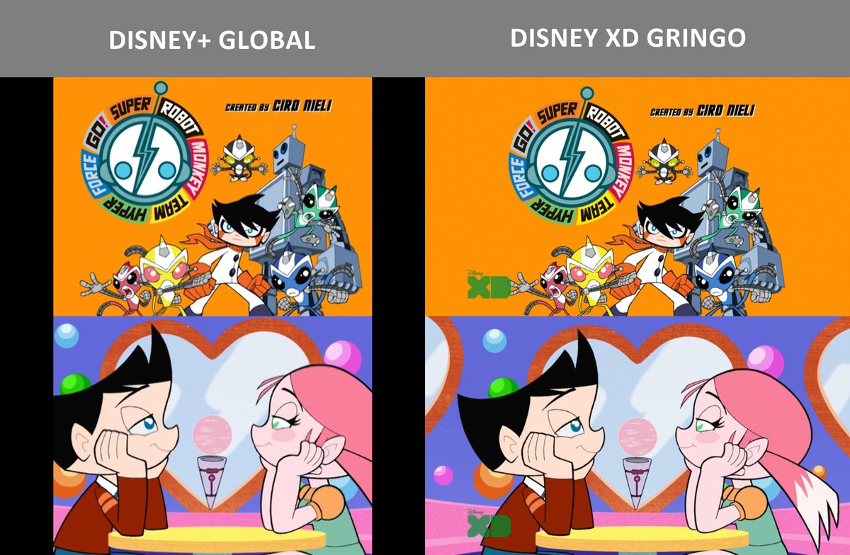 Yatogam1Oficial's tweet image. Super Esquadrão dos Macacos Robôs Hiperforça Já!

A animação do Jetix foi produzida inteiramente em HD 16:9, sendo transmitida em outros países pelo Disney XD nesse formato.

Infelizmente está disponível em SD 4:3 no @DisneyPlusBR, e em todos os países que o Disney+ foi lançado.