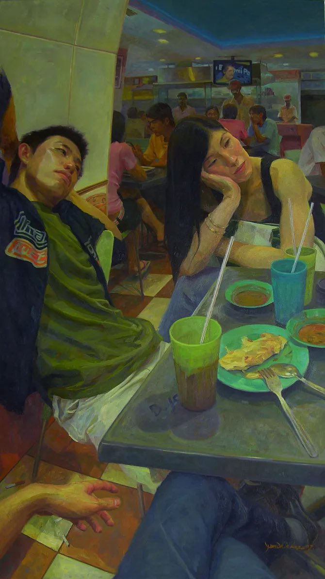 xe0_xeo's tweet photo. Paintings by Malaysian artist Gan Chin Lee https://t.co/YsMAA5CiAh