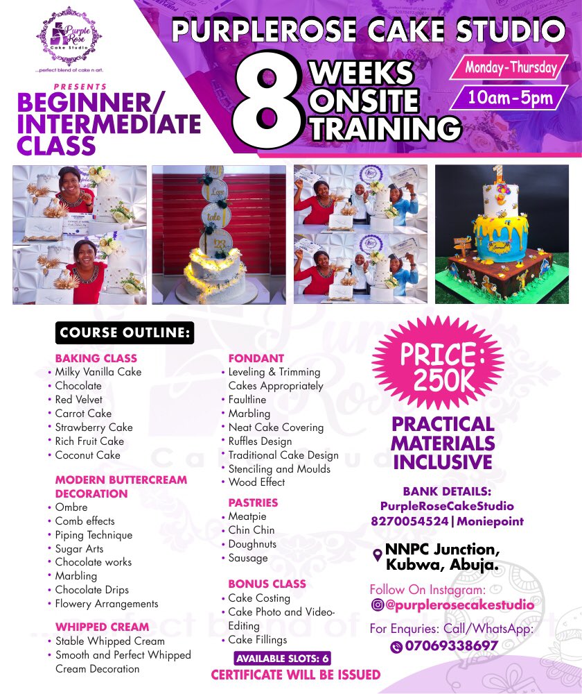 Purplerosecakes's tweet photo. Join our first quarter training starting 5th of February 2024. https://t.co/Cx8vcUSDDd