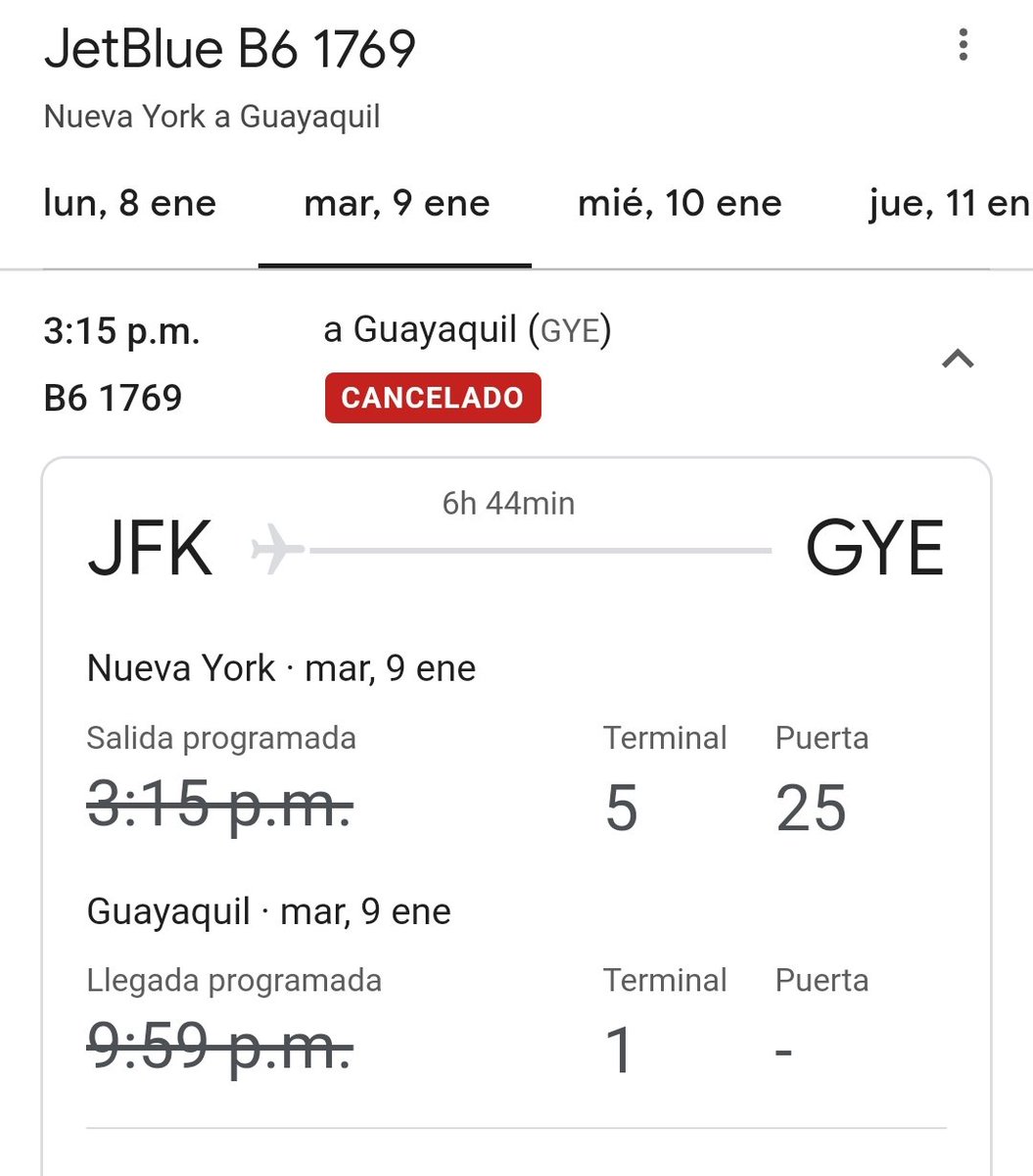 n_larenas's tweet photo. Primeros vuelos cancelados en Ecuador: JetBlue cancelada sus vuelos desde Fort Lauderdale y Nueva York hacia #Guayaquil https://t.co/ys3NUYeZzZ