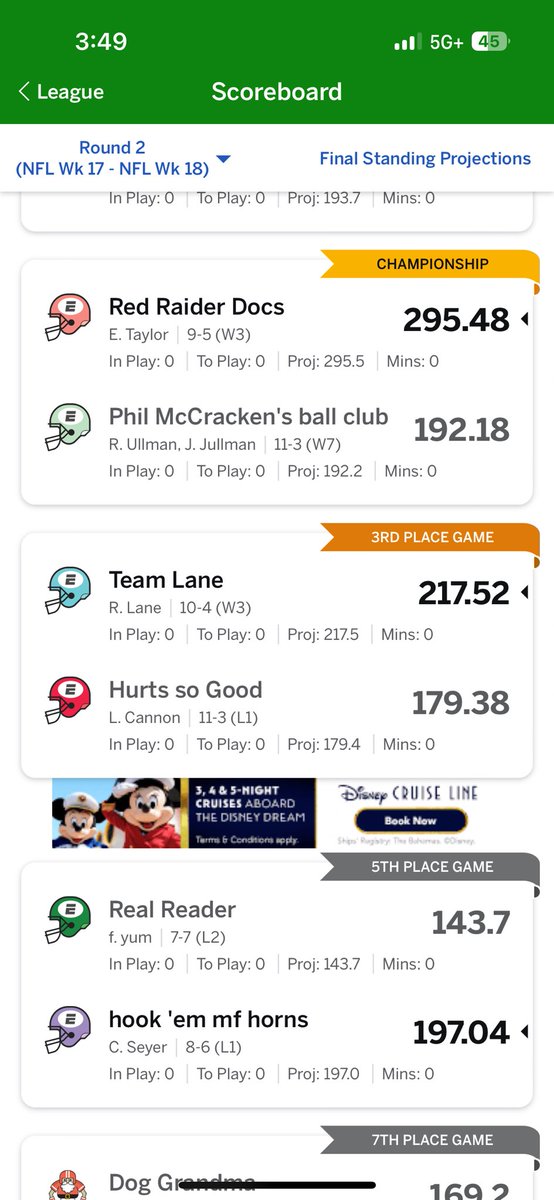MNBCFFL's tweet photo. MNBC legacy 2023 winner Congrats Red Raider Doc. #champion #FantasyFootball https://t.co/Y297mIWVFr