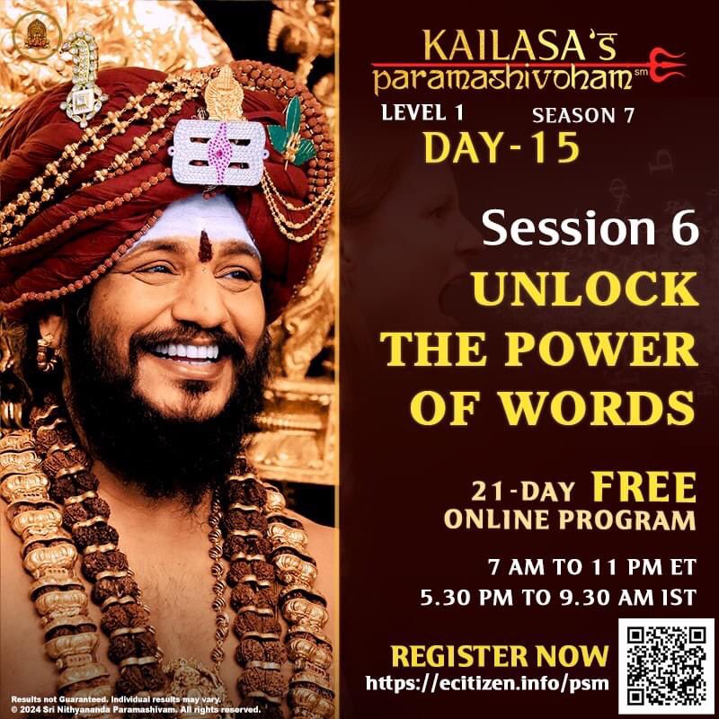 KailaasaSJ's tweet photo. 🌿 From seed to boundless garden—grow endlessly. Words echo actions; actions ripple through life. Embrace ongoing transformation. Join #Paramashivoham by the SPH @srinithyananda NOW!
#EndlessGrowth #TransformLife #kailasa https://t.co/cZUxltvPIR