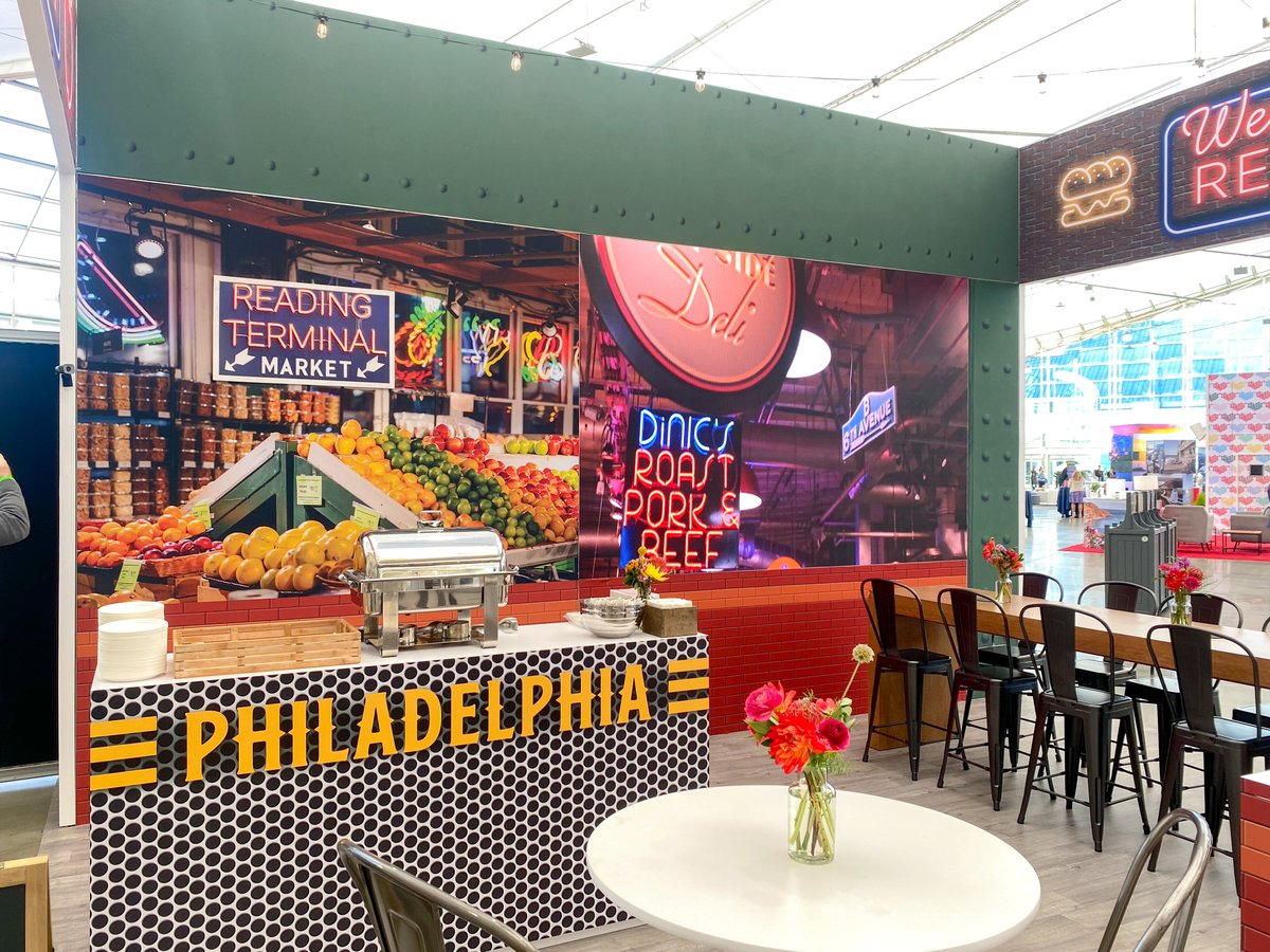 discoverPHL's tweet photo. Reading Terminal Market is an essential part of the Philadelphia convention attendee experience.
That's why we bring the iconic landmark on the road when generating future meeting business.
📍PCMA Convening Leaders 2024, San Diego
#PCMACL #PCMACL24 https://t.co/rCu0ExVpmt