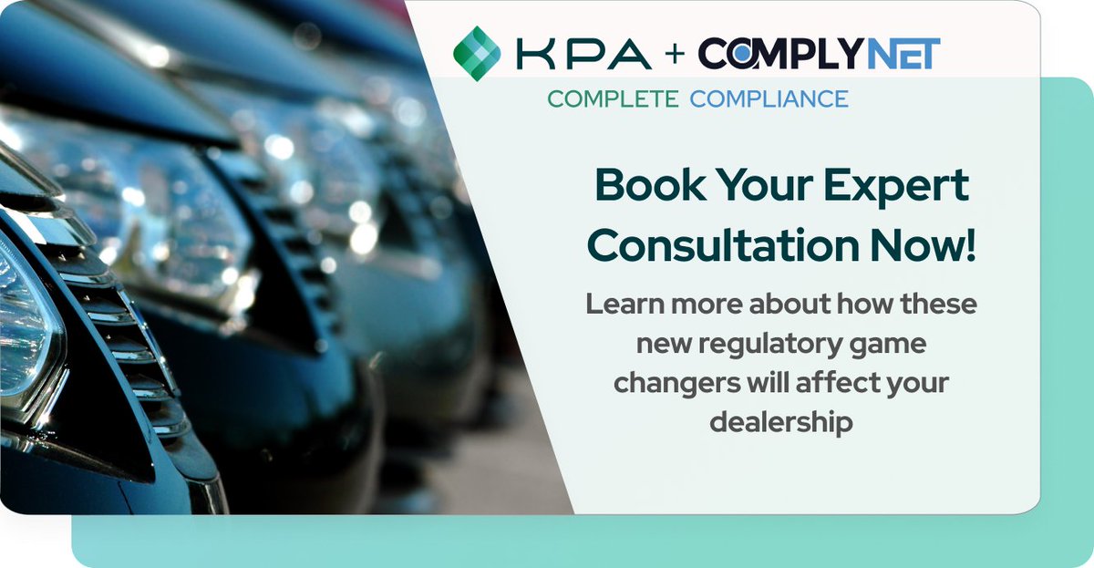 🚨 Want to navigate the new FTC Privacy & Safeguards and CARS rules seamlessly?

Talk with one of our experts today and learn how our Complete Compliance Solution can help keep your dealership compliant before the deadline! 

hubs.ly/Q02fVWj60

#FTCSafeguards #CARSrule