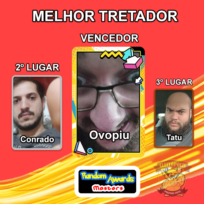 Cleitopolis's tweet photo. ÚLTIMA CATEGORIA. Melhor tretador de 2023 e olha que teve gente tentando, tá?! O vencedor e treta fofo @ovopiu seguido do tretamon @ConradoCom2408 e por fim o Tatudobem @Tatulizz. Parabéns amigos tretadores! Que 2024 tenha mais!
#GOCU #PokemonUNITE #Pokemon #RandomAwards https://t.co/Ss2ErHQBOd