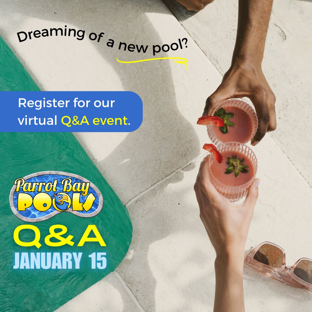 Thinking about turning your backyard into a refreshing oasis? 🏝️🍹 Join us for a Virtual Q&amp;A Chat on January 15 to get all your questions answered about diving into pool ownership!

🔗 Register now to secure your spot: bit.ly/pbp-january-15
