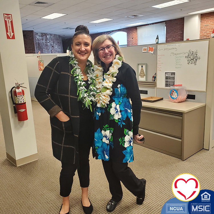 BrightBridge's tweet photo. Though the weather outside is frightful, we’re pretending we’re somewhere tropical! 🌴Team members donned their island gear on Tropical Tuesday. #mvcuspirit #mvcu https://t.co/ikOCjqW1AT