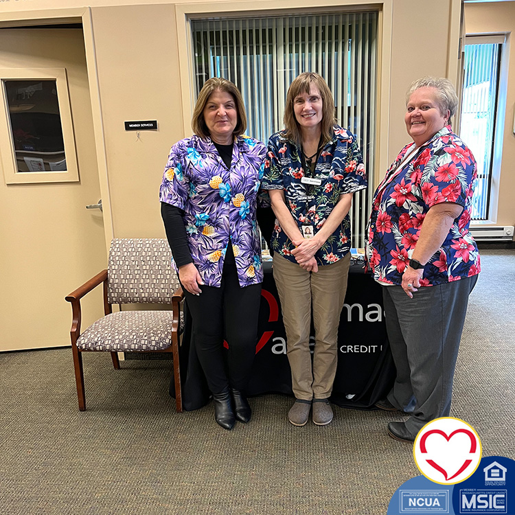 BrightBridge's tweet photo. Though the weather outside is frightful, we’re pretending we’re somewhere tropical! 🌴Team members donned their island gear on Tropical Tuesday. #mvcuspirit #mvcu https://t.co/ikOCjqW1AT