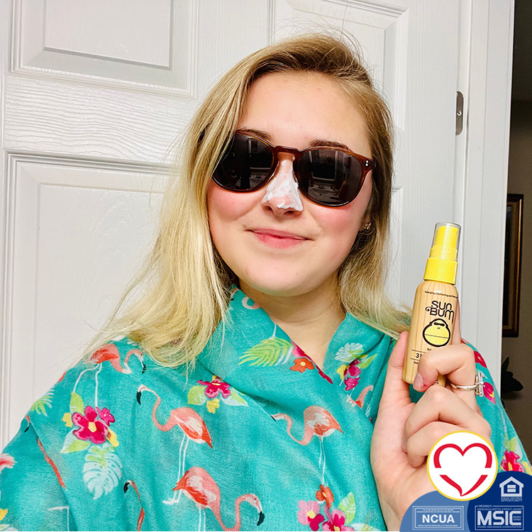 BrightBridge's tweet photo. Though the weather outside is frightful, we’re pretending we’re somewhere tropical! 🌴Team members donned their island gear on Tropical Tuesday. #mvcuspirit #mvcu https://t.co/ikOCjqW1AT