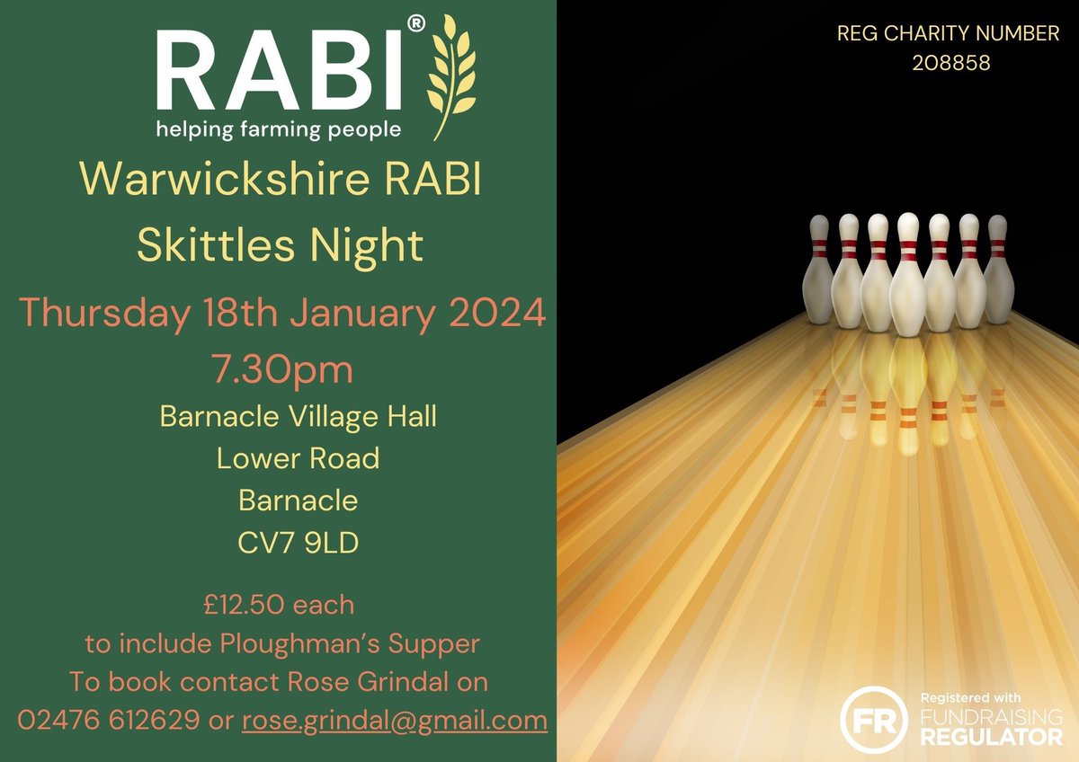 First event of the year is fast-approaching, book in soon #Warwickshire #Skittles