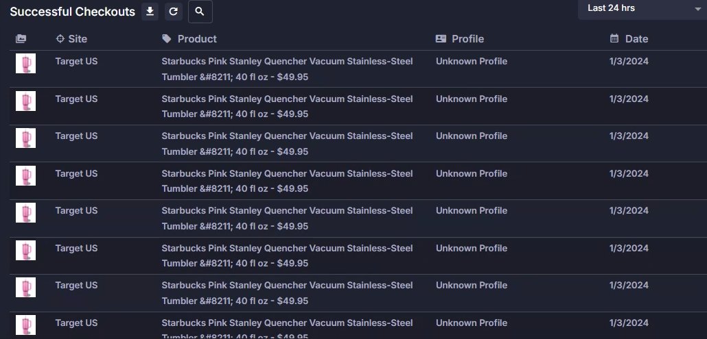 HayhaBots's tweet image. Did you like the blue  Qaencher H2.0 FlowState or the Pink one??🩷💙

because our users got both and they got PLENTY!

Shopify and Target are just two of the 80+ sites that Hayha is DOMINATING 😉

The most versatile bot always has you covered