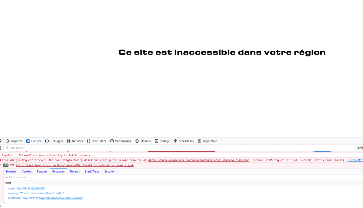 Dommage <a href="/M6/">M6</a> destination x est cassé car vous n'avez pas payé votre service pour vérifier les ips, en tout cas pas assez de crédit !
