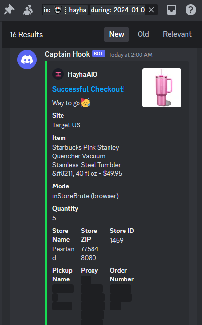 HayhaBots's tweet image. Did you like the blue  Qaencher H2.0 FlowState or the Pink one??🩷💙

because our users got both and they got PLENTY!

Shopify and Target are just two of the 80+ sites that Hayha is DOMINATING 😉

The most versatile bot always has you covered