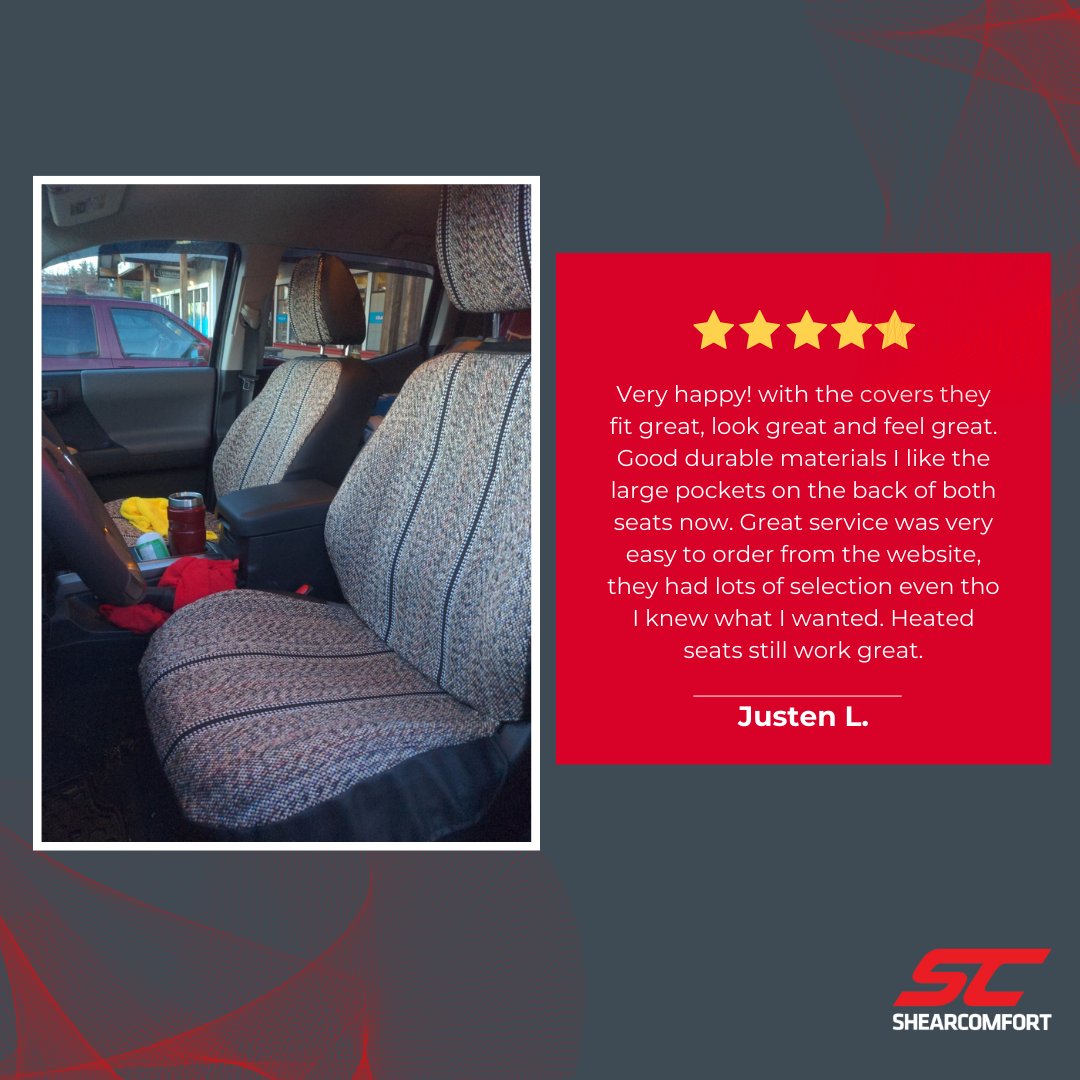 ShearComfort's tweet photo. Justen LOVES his #ShearComfort seat covers, and so will you! 💖
Justen says our covers fit like gloves, look sharp and feel oh-so-comfy. Plus, they're #built to last and have #pockets for all your road trip #essentials.
https://t.co/w6VOzgQH11
@TravelLeisure @TravelWeeklyUS https://t.co/LcsO6gI8pQ