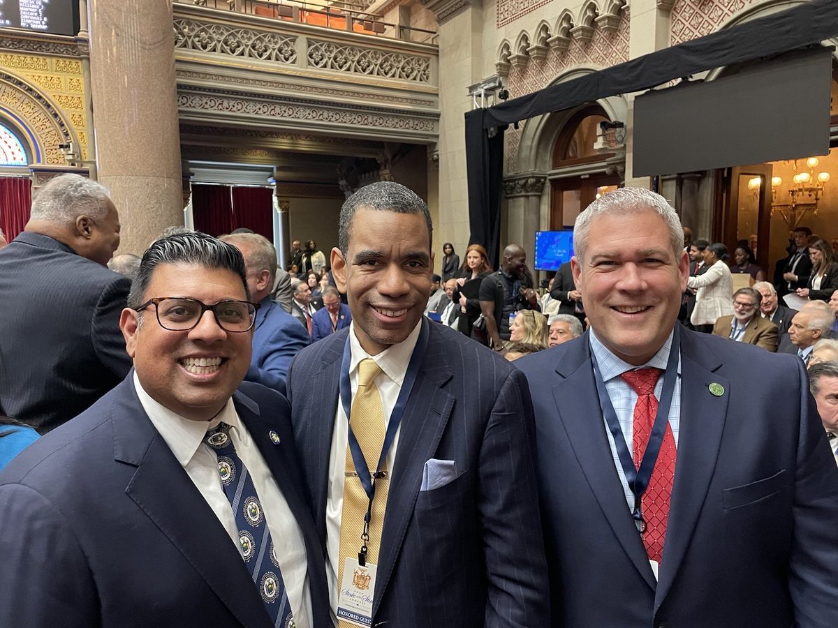 SenatorCooney's tweet photo. Talk about ROC representation in Albany today! So nice to be joined by @CountyExecBello and @realmalikevans for today’s State of the State Address. https://t.co/1V7TO0mm3J