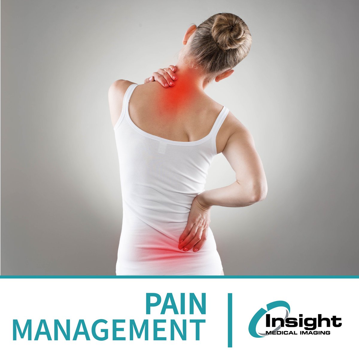 Joint, back, and musculoskeletal pain are hard to live with. Thankfully, Insight provides pain management services aimed at helping to relieve various types of pain.

For more information on our Pain Management services, visit our website.