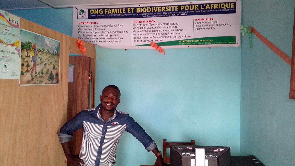 Visite de travail du Directeur Exécutif de l'ONG OSAM Africa Monsieur Marius SODJO  dans les locaux de l'ONG FABA ce Mardi 09 Janvier 2024 à Glazoué dans le département des Collines.