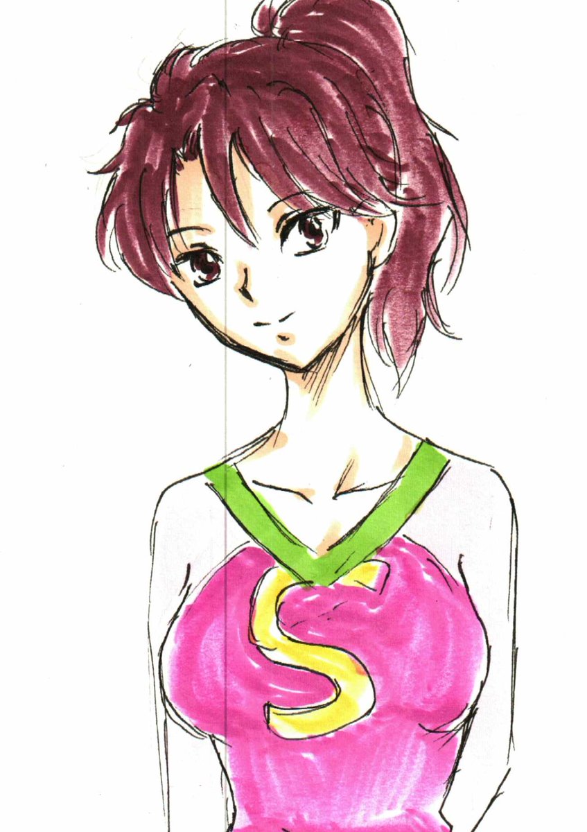 「#1日1G(9)昨日の分。キュアブラック描いた流れで学生時代のスメラギさん描こう」|沖庵のイラスト