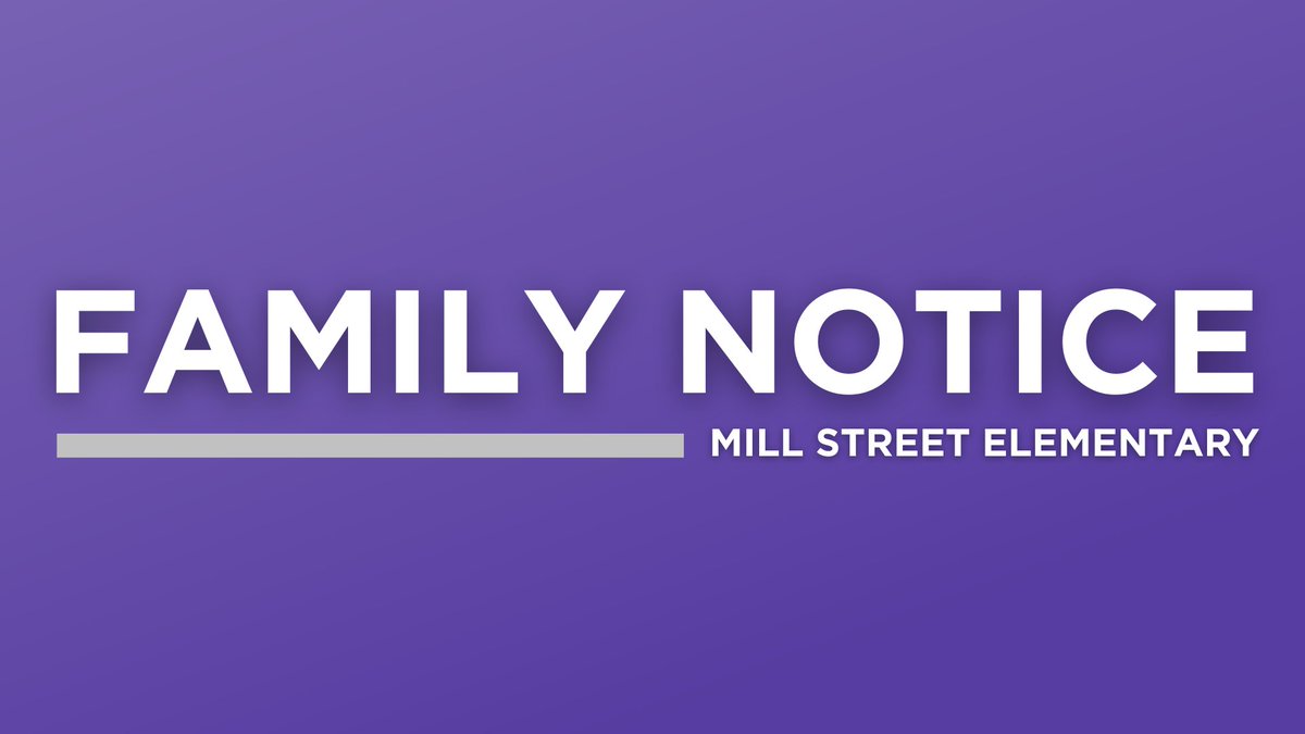 Mill Street Family Notice | Jan. 9: bit.ly/48qTF7T