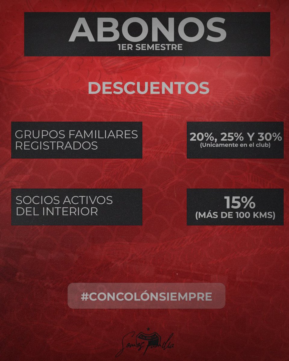 ColonOficial's tweet photo. ⚠️ VENTA DE ABONOS A PARTIR DEL JUEVES 11 DE ENERO.

#SomosFamilia
#ConColónSiempre https://t.co/KZ0BQ2hgWe