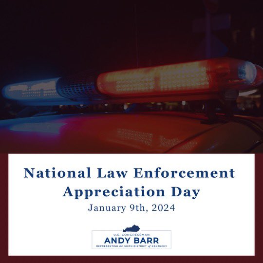 On National Law Enforcement Appreciation Day, we recognize the courageous men and women in law enforcement who put their lives in danger to protect our communities. Today and everyday, we are grateful for this service.