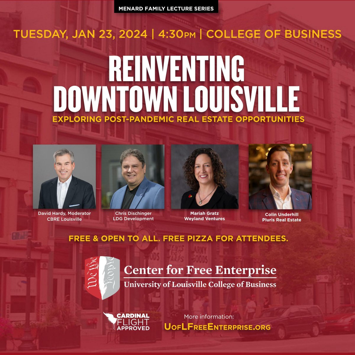 UofLFreeEnt's tweet photo. Join us 2 weeks from today for this important conversation about the revitalization of downtown Louisville.  More info: https://t.co/4TToNC167s https://t.co/BwFpGOfYfb