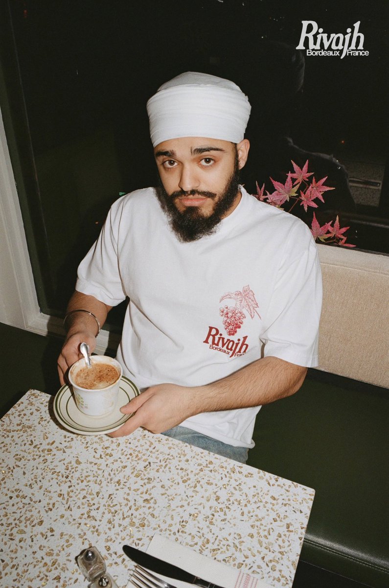 tejeshwarsiingh's tweet image. The Rivajh “A Letter From Bordeaux” T-Shirt available 1.13.24 at the Rivajh launch pop-up at Sunday to Sunday (6-9pm) &amp;amp; 1.14.24 on Rivajh.com