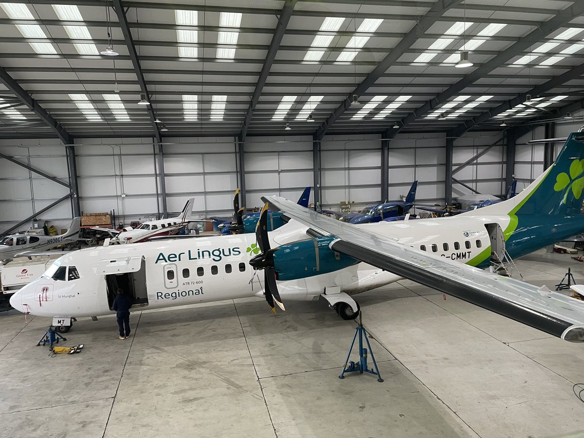 WoodgateAir's tweet photo. It’s not just #bizav & #genav at @WoodgateAir.
Today we were pleased to be supporting Emerald Airlines @AerLingus Regional with an AOG ATR 72-600 at @belfastairport ☘️
#hangar #aircraftmaintenance #aerlingusregional #emeraldairlines #AOG https://t.co/GQB6Oh4BmO