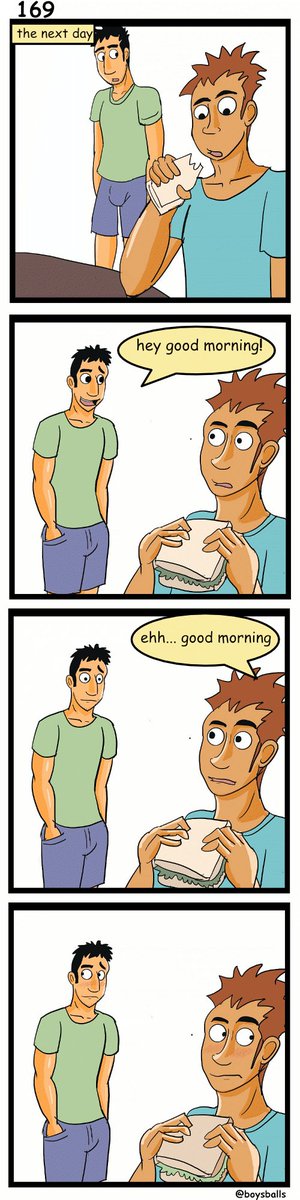 Page 169 awkward morning #ballbusting #m2mbbcomic