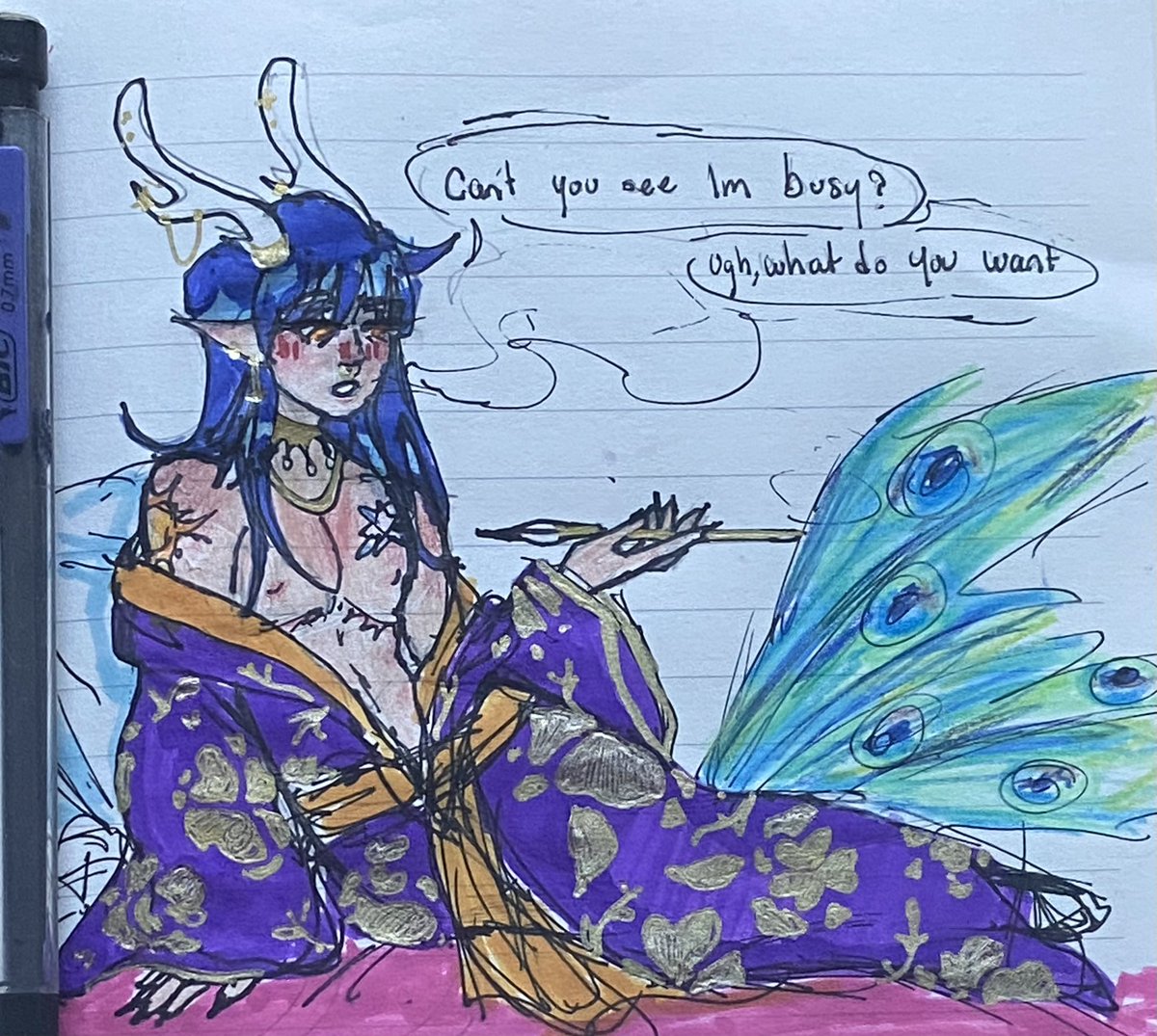 NyxxiiCryptid's tweet photo. My oc Lux (very lana del Rey core) 
Anyways I have another post of them soon ! :]
Rts💫
#ocs #originalcharacter #myocs #drawing #art #myart #traditionalart #sketchbook #coloredlineart #doodles #ocdoodles #outfitdesigns #nonbinaryoc #enbycharacter #fantasyoc #Artwork #ocartwork https://t.co/8lhi0NK26p
