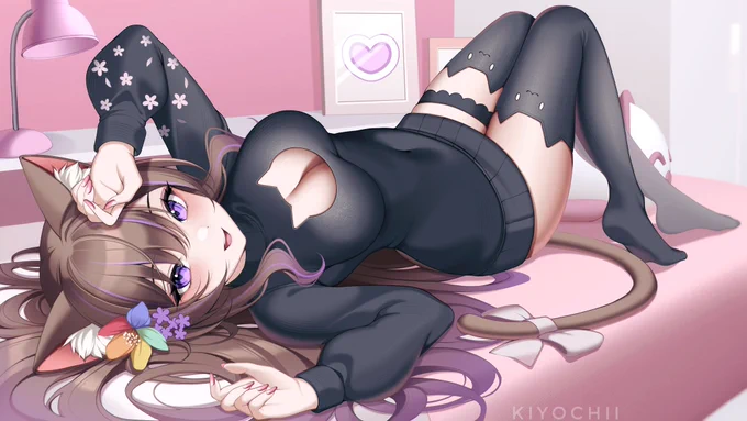 Hi hi #PortfolioDay I'm Kiyo! an full time freelance illustrator! I draw lots of cute vtuber girlsRts and likes are very appreciated ;w; 