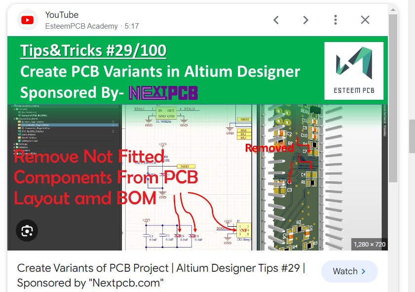 AltiumLover's tweet photo. #AltiumDesigner's #Design_Variants empower mechanical considerations. Perfect for tweaking PCB versions to align with mechanical constraints and innovations. π #DesignEngineering https://t.co/IBNujoboUh