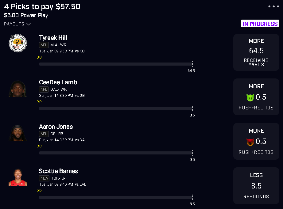 ClutchDp's tweet photo. Cheeky little taco bet🌮 #PrizePicks https://t.co/y5oH5GMGEz
