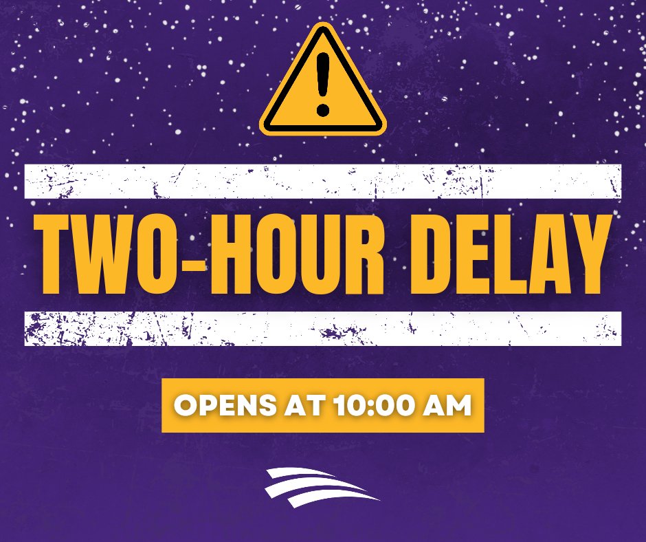 Due to winter weather conditions, Ellsworth Community College will be on a two hour delay on Wednesday, January 10. Offices will open at 10 am. Stay tuned for further updates. #ExperienceEllsworth #CreateYourExperience