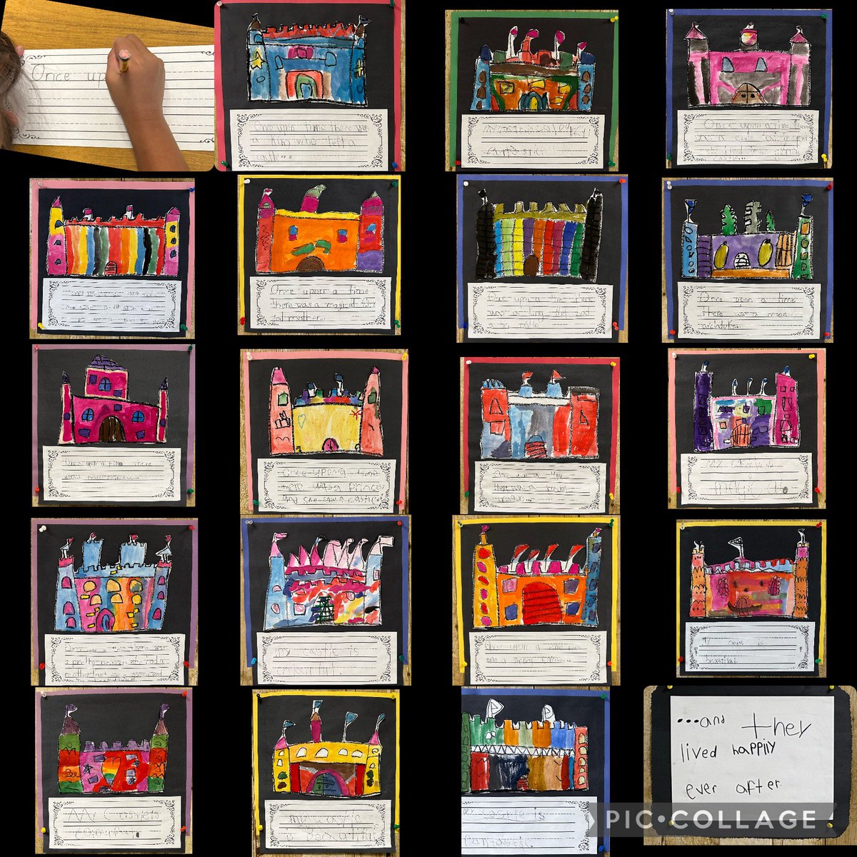 Our very own fairy tale castles!  Sks wrote a sentence to describe their castles and grade 1s wrote the beginnings of their own fairy tale stories! 🤗 <a href="/smiycdsb/">St. Mary Immaculate CES</a>