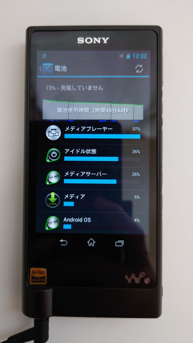 Music_peace_51's tweet photo. 「NW-ZX2」には全て「FLAC」形式で曲を転送している事もあり、若干バッテリーの減りが早めか。
当時の音楽環境で考えると、MicroSDに対応しながらも128GBのSDまでしか世に無かっただろうし、「MP3」や「AAC」が占めていた時代だっただろうから仕方ない🤔。

#SONY
#ウォークマン
#NWZX2
#ポタオデ https://t.co/DniwLvvdbY