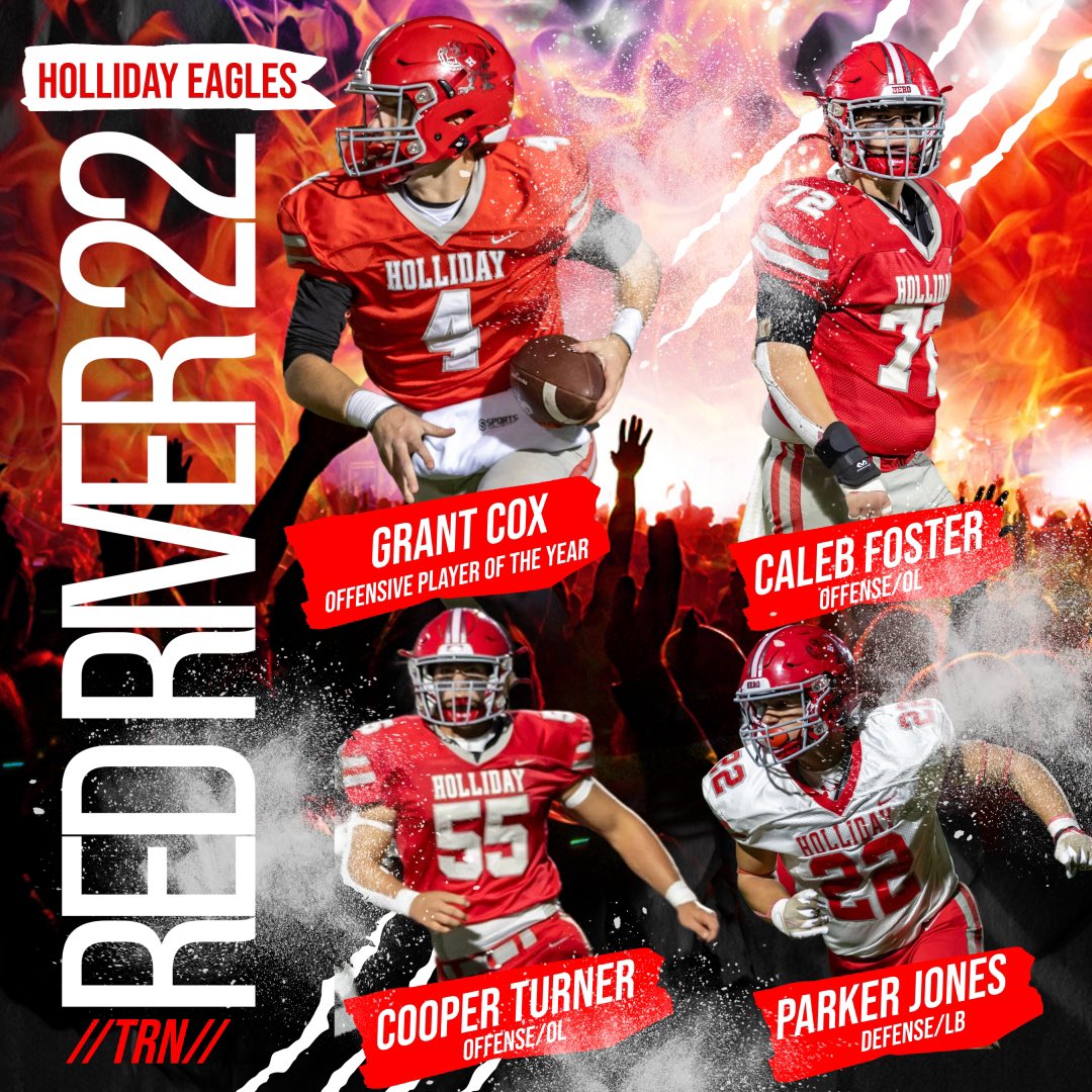coach_tscholl's tweet photo. Congratulations to the following @HERO_Athletics1 FB players on being named to the @timesrecordnews Red River 22 team!

-Grant Cox (Offensive POY)
-Caleb Foster (Offense/OL)
-Cooper Turner (Offense/OL)
-Parker Jones (Defense/LB)

#HERO #Tradition #Culture https://t.co/Oop4cJWJoa