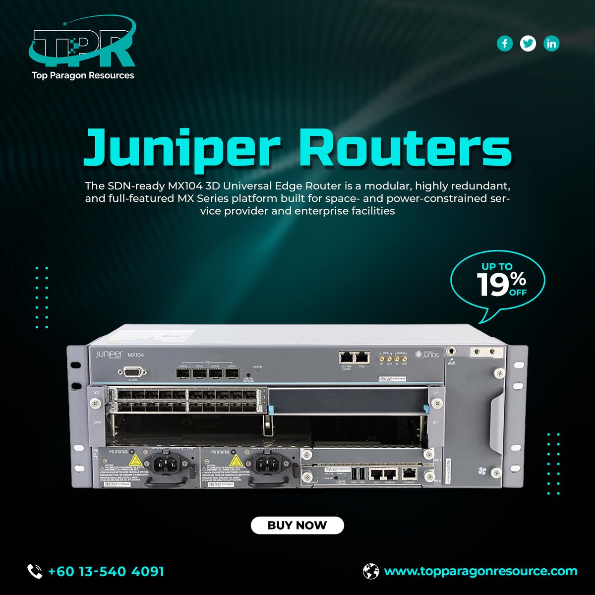 Top_paragon's tweet image. Empower your network with Juniper Routers! Designed for seamless connectivity and top-tier performance, Juniper redefines the standards of data flow. Elevate your connectivity game with innovation.
#JuniperRouters #NetworkingTech #TechInnovation