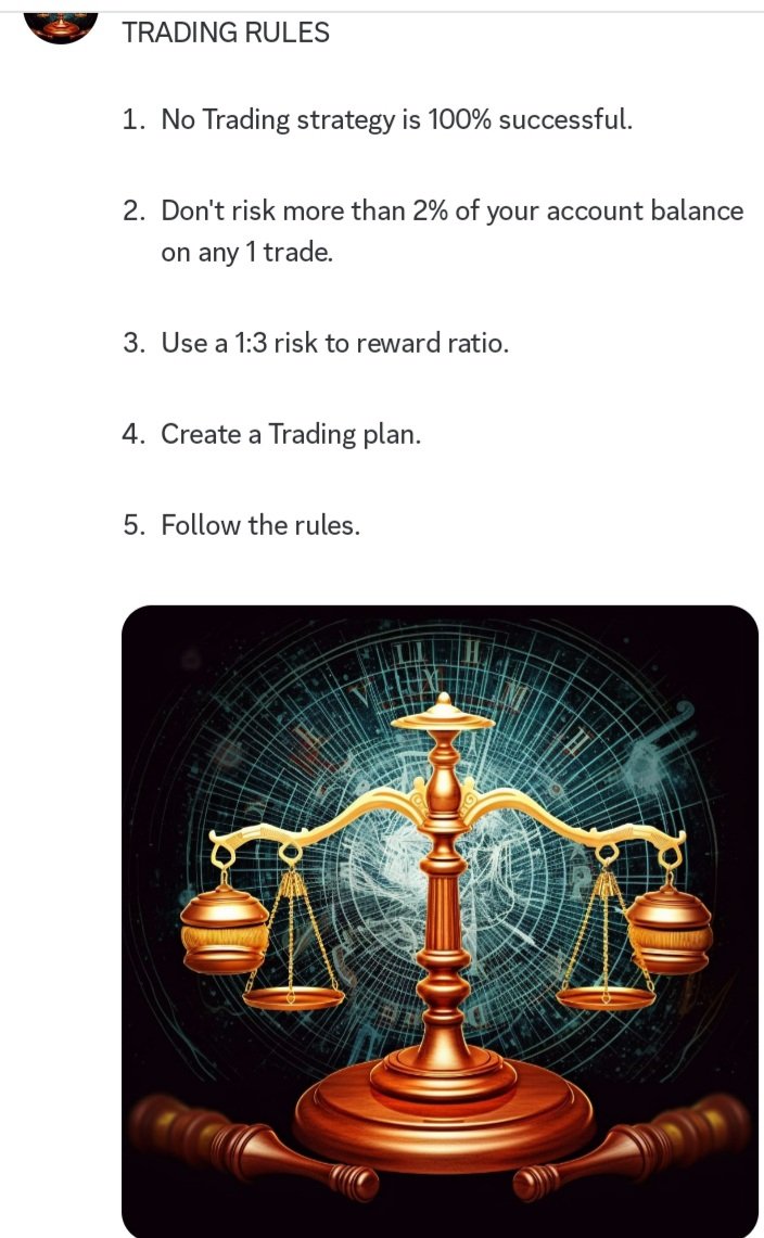 LitigationToken's tweet image. Every successful traders observe a set of rules.  Not financial advice.  For more educational content Like, RT #cryptocurrency #Crypto #Bitcoin #BitcoinETF #binance #LT