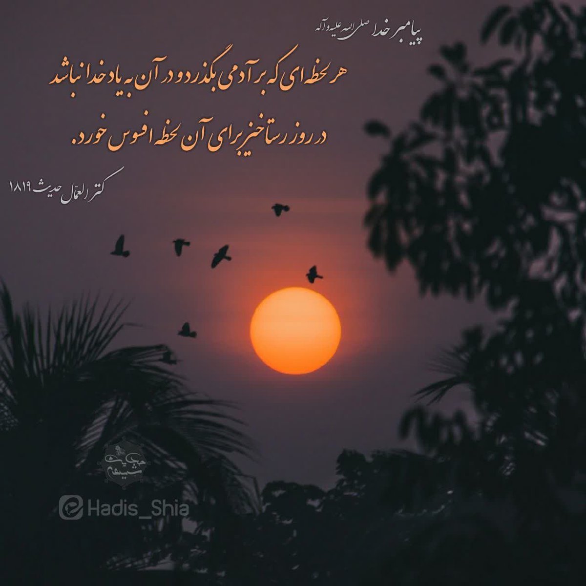 fahimehmohama's tweet photo. 🌱 پيامبر خـدا صلى‌الله‌عليه‌وآله 
هر لحظه‌اى كه بر آدمى بگذرد و در آن به ياد خدا نباشد، در روز رستاخيز براى آن لحظه افسوس خورد.
📚 كنز العمّال، حدیث ۱۸۱۹ https://t.co/05h4qAaSIQ