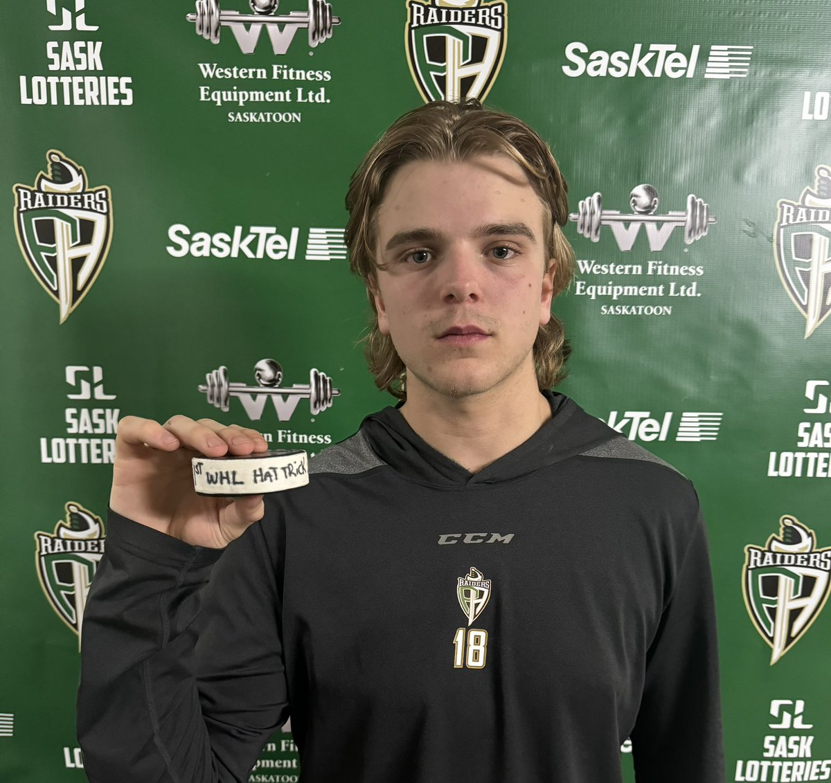 PARaidersHockey's tweet photo. The first WHL hat trick for Oli Chenier! https://t.co/85qhFV2d5J